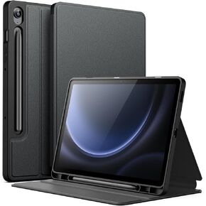 JETech Folio Case for Samsung Galaxy Tab S10 Lite/S10 FE/S9 FE 10.9", Black | Multi-Angle Stand Cover, S Pen Holder, Slim Protective Cover, Auto Wake/Sleep in Saudi Arabia