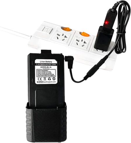 كابل شحن USB BT1013 متوافق مع بطاريات BL-5L وBaoFeng الممتدة، يتضمن محولات قابس أسطوانية مزدوجة 2.5 مم - سلك محول طاقة سريع in Kuwait