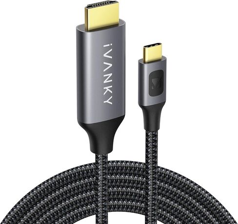 كابل USB C إلى HDMI من iVANKY، كابل مجدول من النايلون 4K@60 هرتز، USB C إلى HDMI، لأجهزة MacBook Pro/Air، Surface Boo، Samsung Galaxy and More - 4.5 م in Kuwait