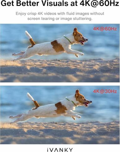 كابل USB C إلى HDMI من iVANKY، كابل مجدول من النايلون 4K@60 هرتز، USB C إلى HDMI، لأجهزة MacBook Pro/Air، Surface Boo، Samsung Galaxy and More - 4.5 م in Kuwait