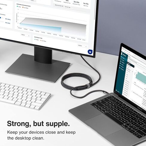 كابل USB C إلى HDMI من iVANKY، كابل مجدول من النايلون 4K@60 هرتز، USB C إلى HDMI، لأجهزة MacBook Pro/Air، Surface Boo، Samsung Galaxy and More - 4.5 م in Kuwait