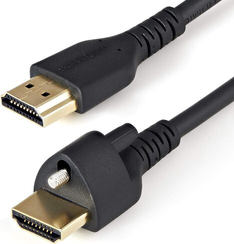 كابل HDMI بطول 2 متر (6 أقدام) من StarTech.com مع برغي قفل - 4K 60 هرتز HDR - كابل شاشة HDMI 2.0 عالي السرعة مع موصل برغي قفل للاتصال الآمن - كابل HDMI مع إيثرنت - M/M (HDMM2MLS) in Saudi Arabia