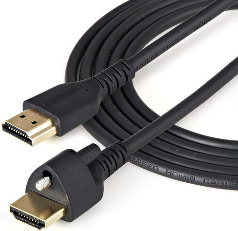 كابل HDMI بطول 2 متر (6 أقدام) من StarTech.com مع برغي قفل - 4K 60 هرتز HDR - كابل شاشة HDMI 2.0 عالي السرعة مع موصل برغي قفل للاتصال الآمن - كابل HDMI مع إيثرنت - M/M (HDMM2MLS) in Saudi Arabia