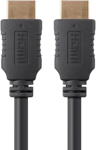 كابل Monoprice HDMI عالي السرعة - 15 قدم - أسود وكابل HDMI ممتاز معتمد 115428 - 6 أقدام - أسود، 4K@60 هرتز، HDR، 18 جيجابت في الثانية، 28AWG، YUV 4:4:4، تدفق فيديو مزدوج in Saudi Arabia