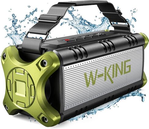 W-KING Bluetooth Speakers Wireless, 50W Portable Loud Bluetooth Speaker,IPX6 Waterproof Outdoor Speaker Deep Bass/Stereo Pair/EQ/40H/Power Bank/TF/AUX in Kuwait