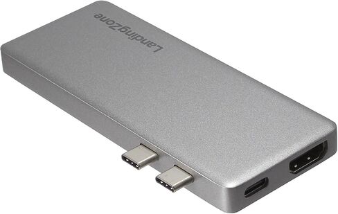LandingZone USB Type-C Hub for MacBook Pro and MacBook Air Models A1706/A1707/A1708/A1989/A1990/A1932/A2141/A2159/A2251/A2289 Released 2016 to 2020 (Silver) in Saudi Arabia