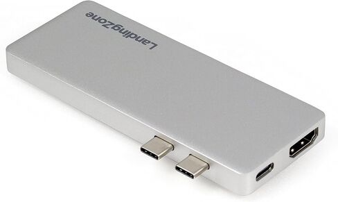 LandingZone USB Type-C Hub for MacBook Pro and MacBook Air Models A1706/A1707/A1708/A1989/A1990/A1932/A2141/A2159/A2251/A2289 Released 2016 to 2020 (Silver) in Saudi Arabia