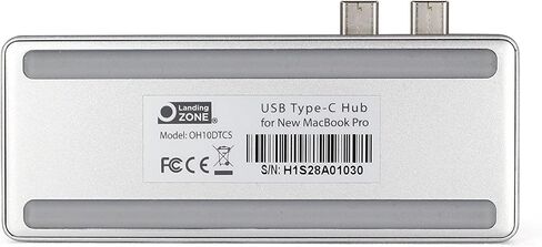 LandingZone USB Type-C Hub for MacBook Pro and MacBook Air Models A1706/A1707/A1708/A1989/A1990/A1932/A2141/A2159/A2251/A2289 Released 2016 to 2020 (Silver) in Saudi Arabia