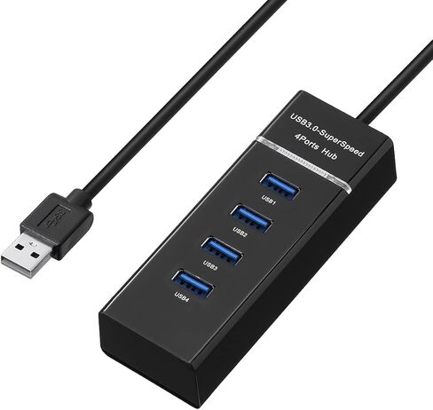 4 Port USB 3.0 Multi High Speed HUB Splitter Expansion Desktop Laptop PC Max OS in Kuwait