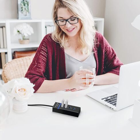 4 Port USB 3.0 Multi High Speed HUB Splitter Expansion Desktop Laptop PC Max OS in Kuwait