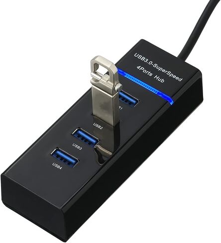4 Port USB 3.0 Multi High Speed HUB Splitter Expansion Desktop Laptop PC Max OS in Kuwait