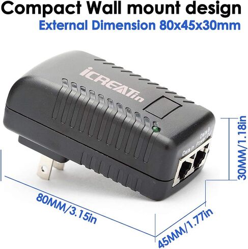 Plusource Networks Universal 48v Wall Plug POE Injector for Most Cisco / Polycom / Aastra Phones in Saudi Arabia
