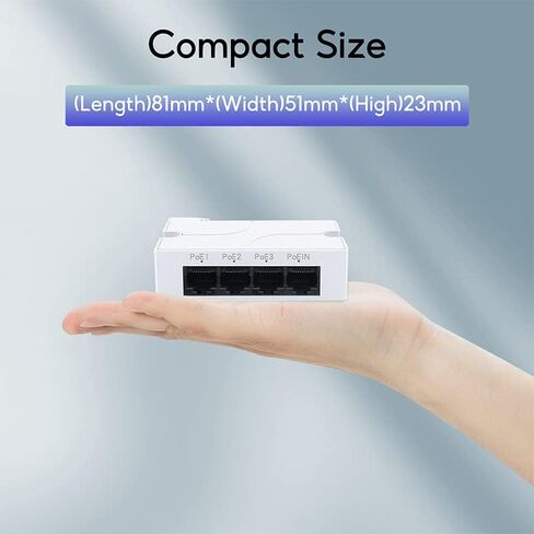 في-فيابيليداد موسع طاقة عبر الايثرنت 10/100Mbps 4 منافذ مع مكرر تبديل شبكة 1 في 3 مع IEEE802.3af التوصيل والتشغيل لكاميرا بي او اي سويتش ان في ار in Kuwait