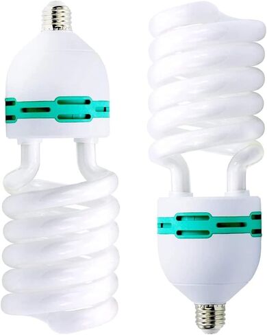LimoStudio [Set of 2] 105W CFL Photography Video Daylight 6500K White Balanced Fluorescent Light Bulb for Studio, Home, & Office, AGG2691 in Kuwait