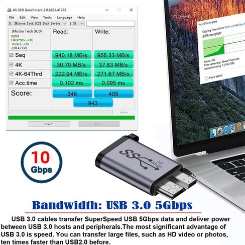 USB-C USB 3.1 Type C Female to USB 3.0 A Female Data Adapter 10Gbps Data Power for Laptop Tablet Phone in Kuwait