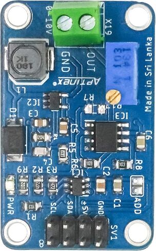 VoltPulse DA1C010BI – 0-10V DAC Module with MCP4725 | 12-Bit I2C Digital to Analog Converter with EEPROM, Boost Converter & Op-Amp | Arduino, Raspberry Pi, PLC, Automation in Kuwait