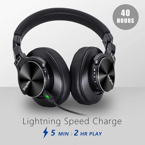 سماعات إيقاع NC75 Pro المانعة للضوضاء، بلوتوث V5.3 لاسلكية، سماعات وقت تشغيل لمدة 40 ساعة فوق الأذن مع ميكروفونات وشحن سريع للتلفزيون/الكمبيوتر الشخصي/الهاتف الخلوي (متجدد) in Saudi Arabia