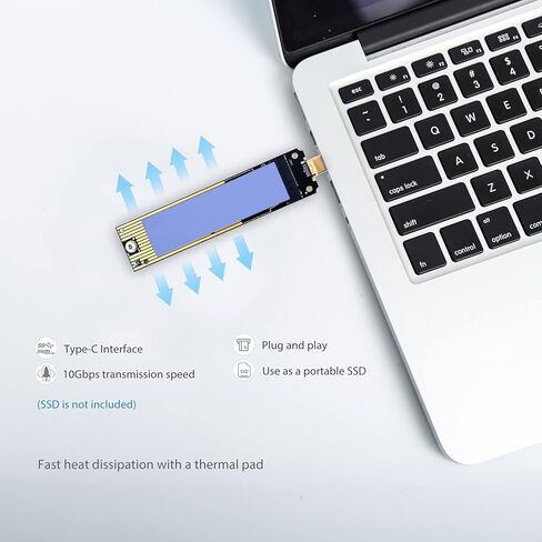 محول NVMe إلى Type-C، M.2 SSD إلى بطاقة Type-C، قارئ محول محرك الأقراص الصلبة M.2 PCIe المستند إلى M كقرص SSD محمول بسرعة 10 جيجابت في الثانية USB 3.1 Type-C Gen 2 Bridge Chip يدعم نظام التشغيل Windows XP 7 8 10، MAC نظام التشغيل… in Kuwait