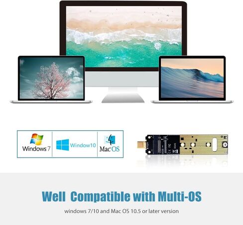 محول NVMe إلى Type-C، M.2 SSD إلى بطاقة Type-C، قارئ محول محرك الأقراص الصلبة M.2 PCIe المستند إلى M كقرص SSD محمول بسرعة 10 جيجابت في الثانية USB 3.1 Type-C Gen 2 Bridge Chip يدعم نظام التشغيل Windows XP 7 8 10، MAC نظام التشغيل… in Kuwait