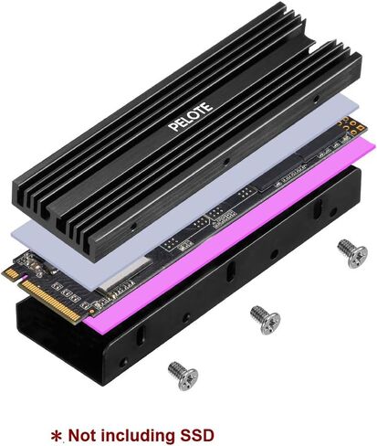 مبرد زعنفة تبريد مبرد مبرد مبرد مبرد مبرد حراري NVME/NGFF من M.2 مع وسادة حرارية من السيليكون، حوض حراري مزدوج الجوانب in Kuwait