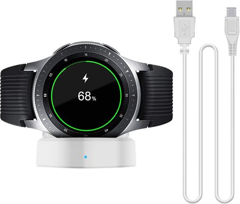 Updated Charger Compatible with Samsung Galaxy Smart Watch 42mm 46mm, Replacement Charging Dock Cradle for Samsung Galaxy Smart Watch SM-R800 SM-R810 SM-R815 (White) in Kuwait