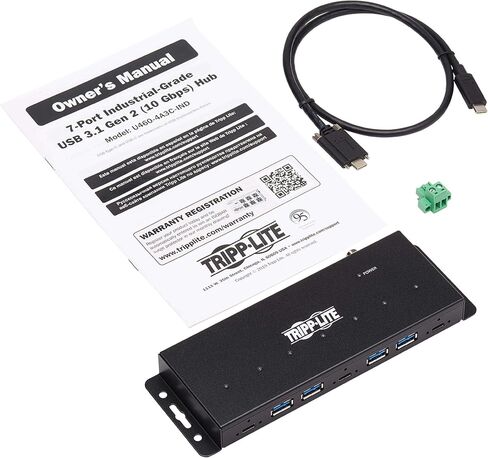 موزع USB 7 منافذ صناعية 4 USB-A و 3 USB C ESD معدني المناعات in Saudi Arabia