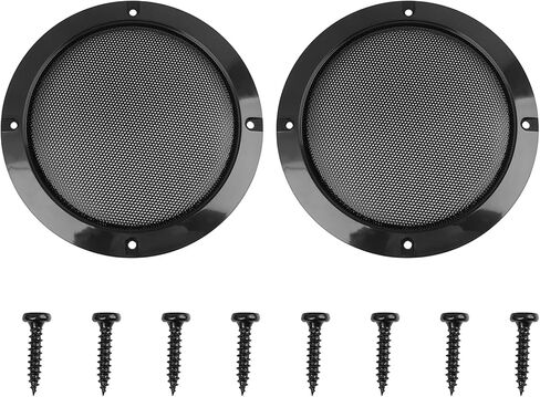 X AUTOHAUX 2pcs Grill Cover 8inch Mesh Protector Car Speaker Woofer Subwoofer Grill Black in Saudi Arabia