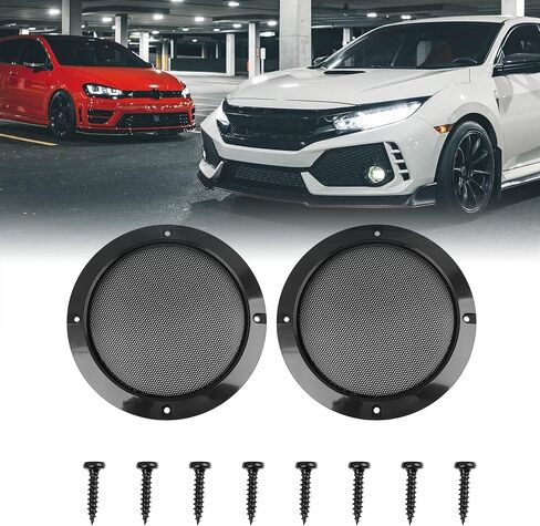 X AUTOHAUX 2pcs Grill Cover 8inch Mesh Protector Car Speaker Woofer Subwoofer Grill Black in Saudi Arabia