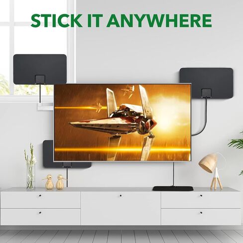 Novawave Digital Antenna for TV G2 - High-Powered HD TV Antenna | 30 Mile Range Indoor TV Antenna for Clear Signal | 720-1080P High Definition TV Antenna for Smart TV with 5-7 dBi gain | App Included in Saudi Arabia