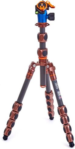 3 Legged Thing Pro Range 2.0 Leo 2.0 Kit Carbon Fibre Travel Tripod System - Adjustable Camera Tripod with 3 Detachable Legs for Monopod Conversion - Darkness Matte Black (LEOKITDARK2) in Saudi Arabia