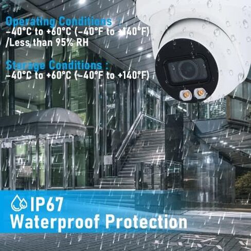 EmpireTech 4MP 1/1.8" CMOS Full Color Starlight IVS WDR AI IP Camera with 2 LEDs Fixed Lens,Motion Detection, Video MetaData, Built-in Mic, Outdoor IP67,IPC-T549M-ALED-S3 3.6MM in Kuwait
