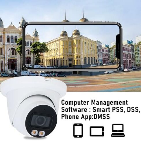 EmpireTech 4MP 1/1.8" CMOS Full Color Starlight IVS WDR AI IP Camera with 2 LEDs Fixed Lens,Motion Detection, Video MetaData, Built-in Mic, Outdoor IP67,IPC-T549M-ALED-S3 3.6MM in Kuwait