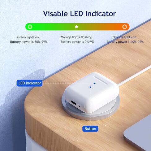 حافظة شحن بديلة من Cristnu لأجهزة AirPods 2/1 (الجيل الثاني والأول)، شاحن لاسلكي Qi مزود بإضاءة LED مدمجة بطارية قابلة لإعادة الشحن بقدرة 550 مللي أمبير في الساعة مع زر مزامنة بلوتوث in Kuwait