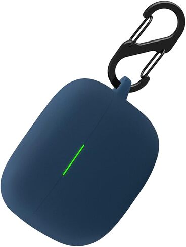 Geiomoo Silicone Case Compatible with Sony LinkBuds S, Protective Cover with Carabiner (Black) in Saudi Arabia