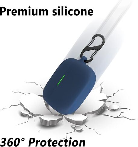 Geiomoo Silicone Case Compatible with Sony LinkBuds S, Protective Cover with Carabiner (Black) in Saudi Arabia