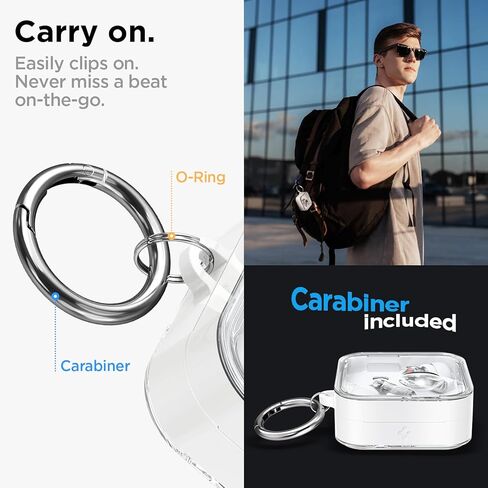 غطاء حماية Spigen Ultra Hybrid مصمم لـ Nothing Ear 2 (2023) غطاء شفاف مضاد للاصفرار - أبيض غامق in Kuwait