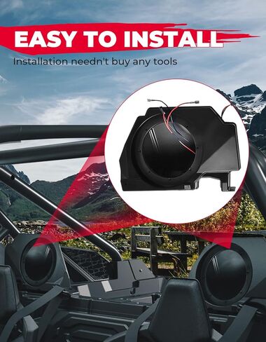 دعامات تثبيت مكبر الصوت الخلفي كيميموتو UTV للمقعد الخلفي 6.5 انش متوافقة مع بولاريس RZR برو XP 2020-2023، ملحقات حامل مكبرات الصوت، قطعتان in Kuwait