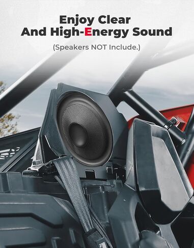 دعامات تثبيت مكبر الصوت الخلفي كيميموتو UTV للمقعد الخلفي 6.5 انش متوافقة مع بولاريس RZR برو XP 2020-2023، ملحقات حامل مكبرات الصوت، قطعتان in Kuwait