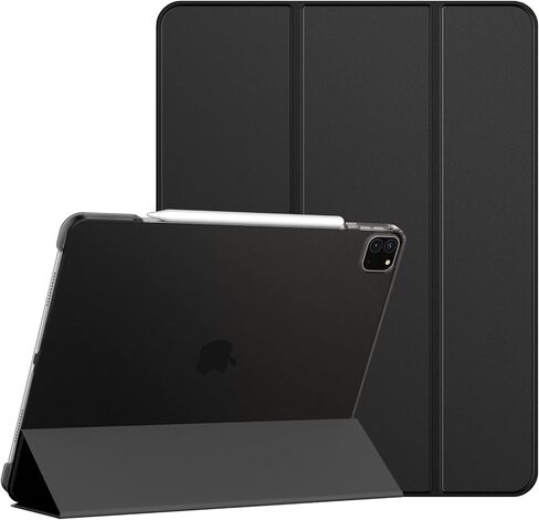 حافظة JETech لجهاز iPad Pro مقاس 12.9 بوصة (الجيل السادس/الخامس، موديل 2022/2021)، غطاء ذكي بغطاء خلفي صلب ورفيع مع تنبيه/غفو تلقائي (أسود) in Saudi Arabia