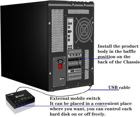 وحدة تبديل طاقة القرص الصلب لـ 2.5 انش/3.5 انش ساتا HDD/SSD مع حماية TVS. مفتاح طاقة HDD محدد القرص الصلب يتحكم في ما يصل الى 6 اقراص صلبة وتحكم ذكي وادارة القرص الصلب in Kuwait