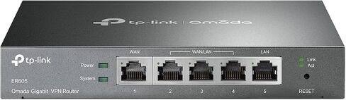 راوتر VPN سلكي متعدد الشبكات من TP-Link | ما يصل إلى 4 منافذ جيجابت وان | جهاز توجيه SPI لجدار الحماية SMB | أومادا SDN متكامل | توازن التحميل | الحماية من الصواعق | حماية محدودة مدى الحياة (TL-R605) (متجددة) in Saudi Arabia
