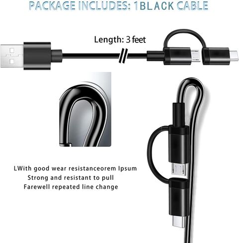 Wall Charger Charging Adapter Cable Cord Compatible for Jlab Studio/Studio Pro/Rewind/JBuddies Headphones, Go Ai Pop/Sport, JLab Epic Air an/Sport ANC, JLab JBuds Air/Sport/ANC/Play/Pro & More Earbuds in Kuwait