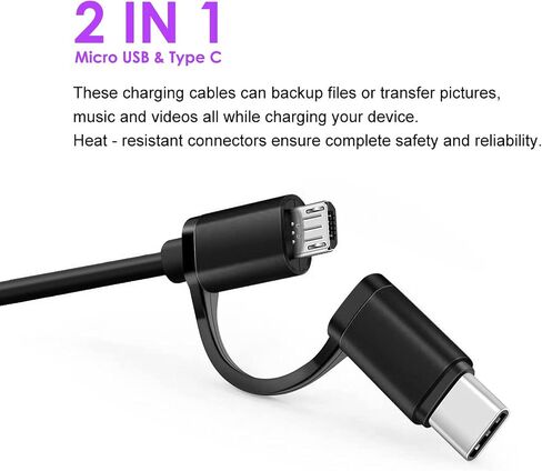 Wall Charger Charging Adapter Cable Cord Compatible for Jlab Studio/Studio Pro/Rewind/JBuddies Headphones, Go Ai Pop/Sport, JLab Epic Air an/Sport ANC, JLab JBuds Air/Sport/ANC/Play/Pro & More Earbuds in Kuwait