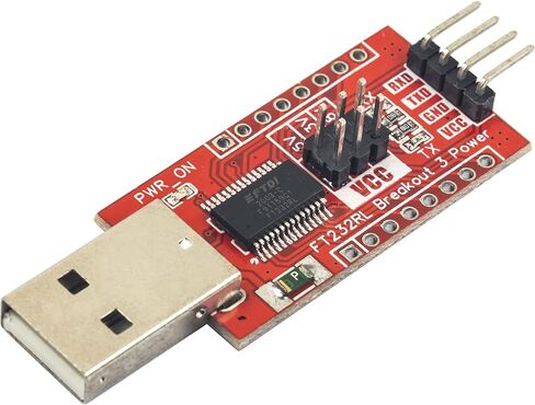 Risingsaplings FT232RL لوحة القطع سهلة التبديل 1.8 فولت 3.3 فولت 5 فولت نوع A ذكر USB إلى TTL محول مسلسل in Saudi Arabia