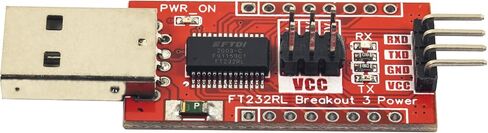 Risingsaplings FT232RL لوحة القطع سهلة التبديل 1.8 فولت 3.3 فولت 5 فولت نوع A ذكر USB إلى TTL محول مسلسل in Saudi Arabia