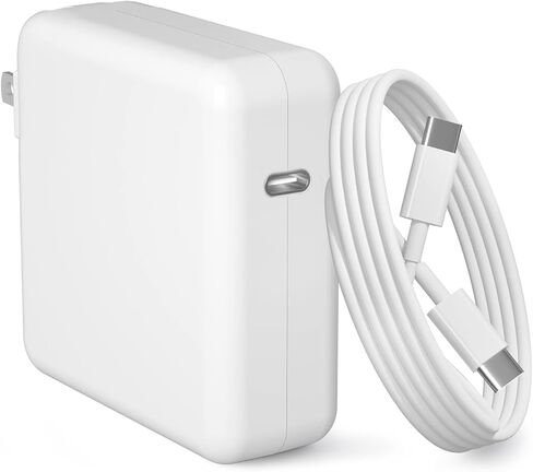 شاحن Mac Book Pro - شاحن USB C بقدرة 96 وات شاحن سريع لمنفذ USB C Mac Book pro وMac Book Air وipad Pro وSamsung Galaxy وجميع أجهزة USB C، يتضمن كابل شحن (6.6 قدم) in Saudi Arabia