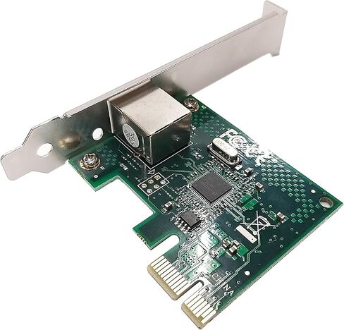 HINYSENO 4 Port RJ-45 10/100/1000Mbps PCI-Express x 4 Gigabit Ethernet Server Adapter Quad-Port Network Interface Controller Card for Intel 82576 Chipset, Compare to Intel 82576 in Kuwait