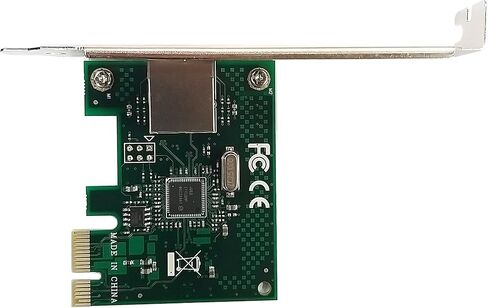 HINYSENO 4 Port RJ-45 10/100/1000Mbps PCI-Express x 4 Gigabit Ethernet Server Adapter Quad-Port Network Interface Controller Card for Intel 82576 Chipset, Compare to Intel 82576 in Kuwait