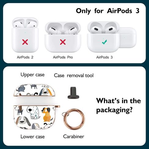 TATOFY Case Cover for AirPods 3, AirPods 3 Case for Women, Flora Protective Hard Case with Carabiner, Led Visible, Wireless Charging Compatible (Cyan) in Saudi Arabia