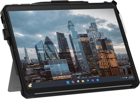 UAG Designed for Microsoft Surface Pro 9 Case Scout Black, Integrated Smart Card Reader CAC TAA Compliant DOD Military w/Pen Holder & Hand Strap Rugged Protective Cover by URBAN ARMOR GEAR in Saudi Arabia